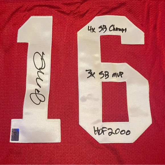 Rare Joe Montana San Francisco 49ers Autographed Jersey w/career highlights. - Picture 1 of 6